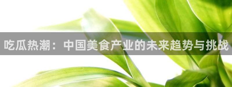 51cg吃瓜网今日吃瓜：吃瓜热潮：中国美食产业的未来趋势与挑战